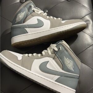 Air Jordan 1 High Top Sneakers in Grey, White & Slate